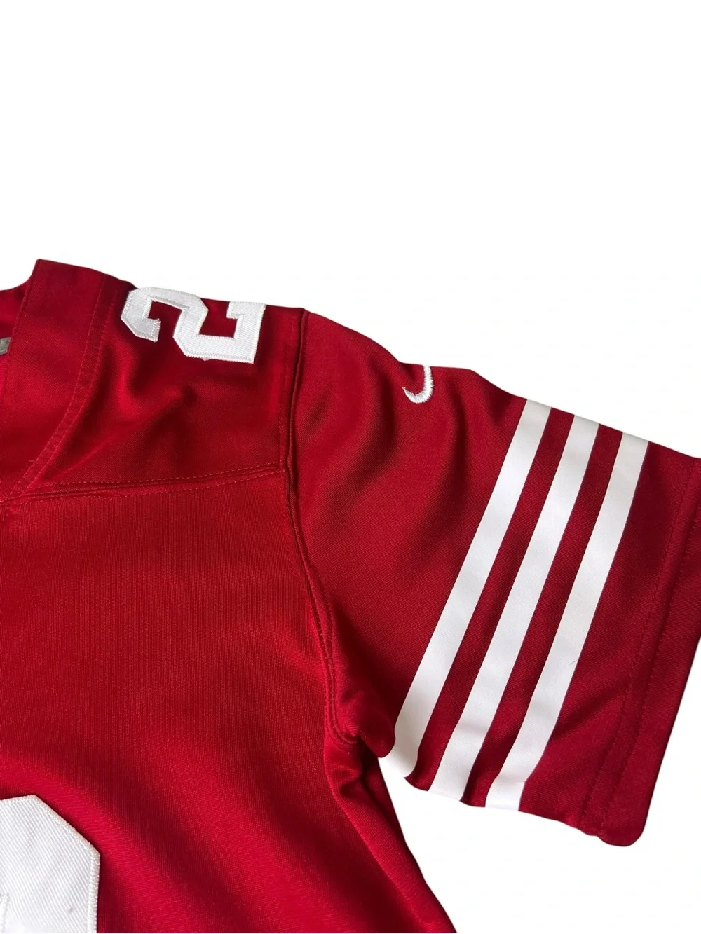 Nike Youth Large San Francisco 49ers #23 McCaffrey Red Football Jersey NFL